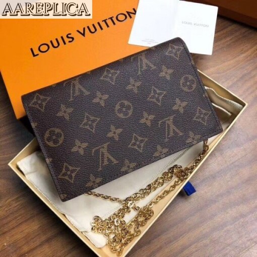 Replica Louis Vuitton Flore Chain Wallet Monogram Canvas M67404 BLV320 4