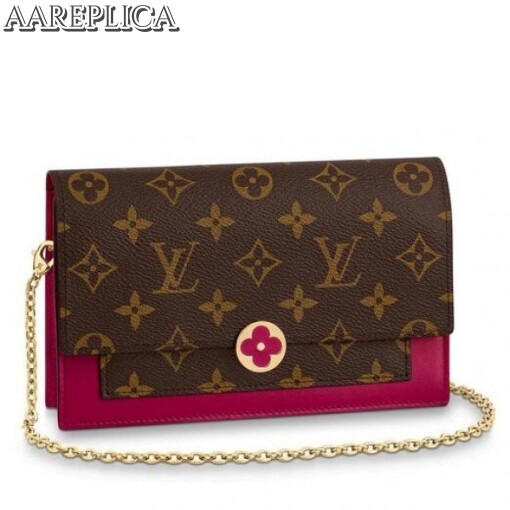 Replica Louis Vuitton Flore Chain Wallet Monogram Canvas M67404 BLV320