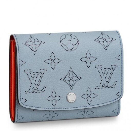 Replica Louis Vuitton Iris Compact Wallet Mahina Leather M67406 BLV962