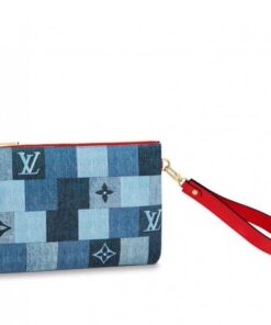 Replica Louis Vuitton City Pouch Monogram Denim M68761 BLV476