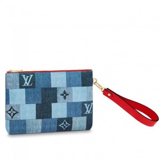 Replica Louis Vuitton City Pouch Monogram Denim M68761 BLV476