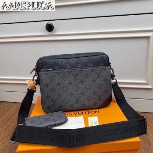 Replica Louis Vuitton Trio Messenger Bag Monogram Eclipse Canvas M69443 BLV900 2