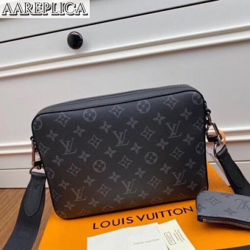 Replica Louis Vuitton Trio Messenger Bag Monogram Eclipse Canvas M69443 BLV900 7