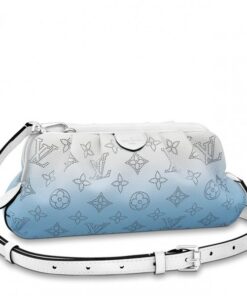 Replica Louis Vuitton Scala Mini Pouch Gradient Blue Mahina Leather M80497 BLV248