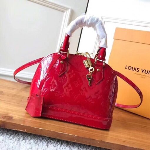 Replica Louis Vuitton Alma BB Bag Monogram Vernis M90174 BLV614 2