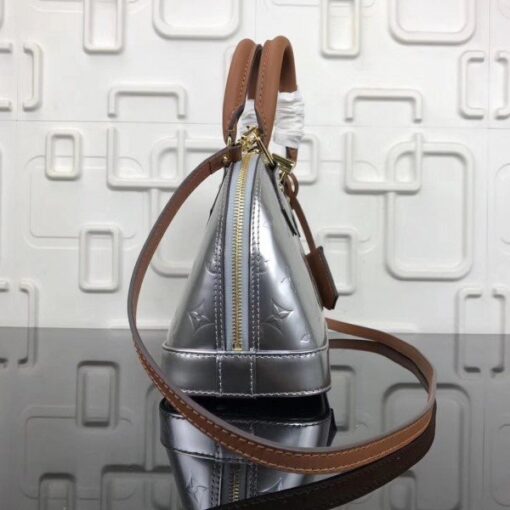 Replica Louis Vuitton Silver Alma BB Monogram Vernis M90484 BLV613 3