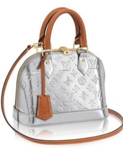 Replica Louis Vuitton Silver Alma BB Monogram Vernis M90484 BLV613