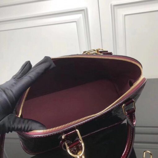 Replica Louis Vuitton Alma PM Bag Monogram Vernis M91611 BLV610 7