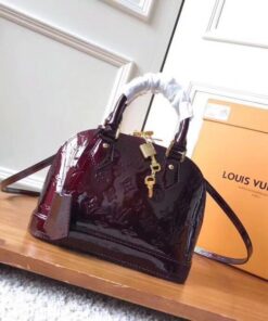 Replica Louis Vuitton Alma BB Bag Monogram Vernis M91678 BLV612 2