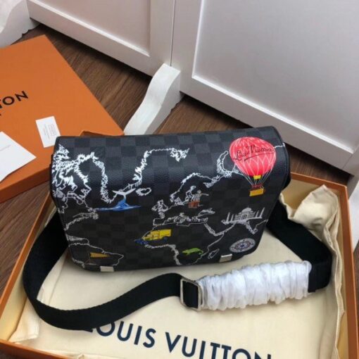 Replica Louis Vuitton District PM Bag Damier Graphite Maps N40238 BLV898 3