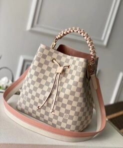 Replica Louis Vuitton NeoNoe MM With Braided Handle Damier Azur N40344 BLV048 2