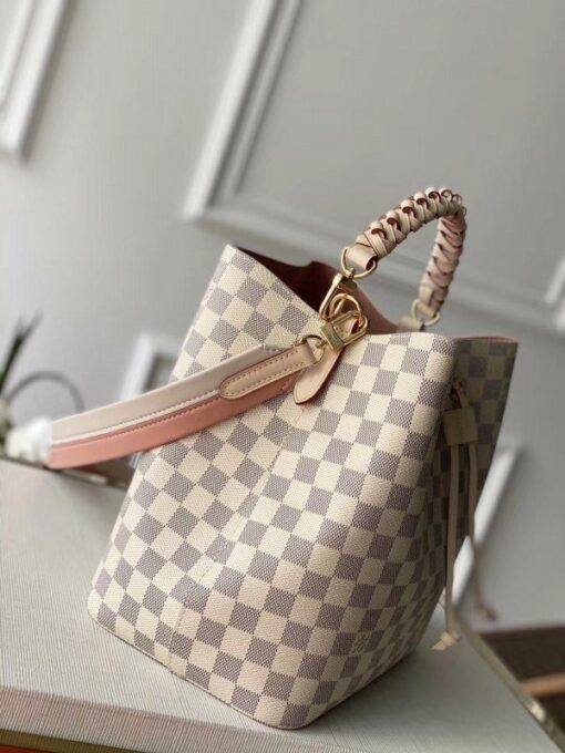 Replica Louis Vuitton NeoNoe MM With Braided Handle Damier Azur N40344 BLV048 5