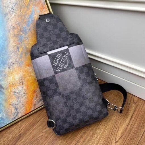 Replica Louis Vuitton Avenue Sling Bag Damier Graphite Giant N40403 BLV863 4