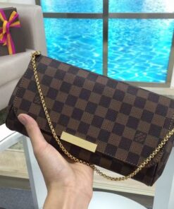 Replica Louis Vuitton Favorite MM Bag Damier Ebene N41129 BLV117 2