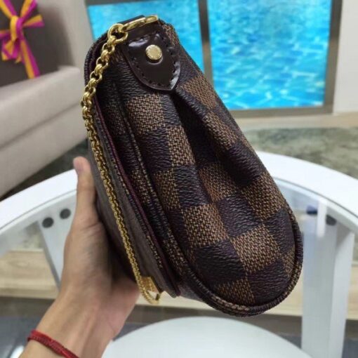 Replica Louis Vuitton Favorite MM Bag Damier Ebene N41129 BLV117 4