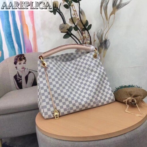 Replica Louis Vuitton Artsy GM Bag Damier Azur N41173 BLV072 2