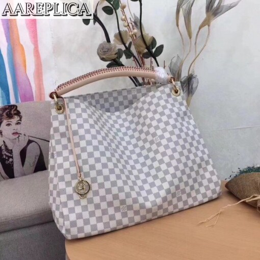 Replica Louis Vuitton Artsy MM Bag Damier Azur N41174 BLV060 2