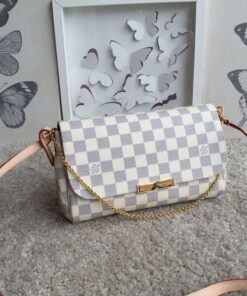 Replica Louis Vuitton Favorite MM Bag Damier Azur N41275 BLV058 2