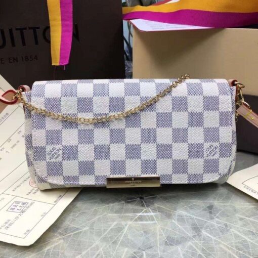 Replica Louis Vuitton Favorite PM Bag Damier Azur N41277 BLV057 2