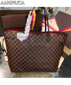 Replica Louis Vuitton Neverfull GM Bag Damier Ebene N41357 BLV114 2