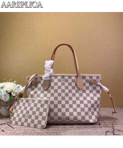 Replica Louis Vuitton Neverfull PM Bag Damier Azur N41362 BLV032 2