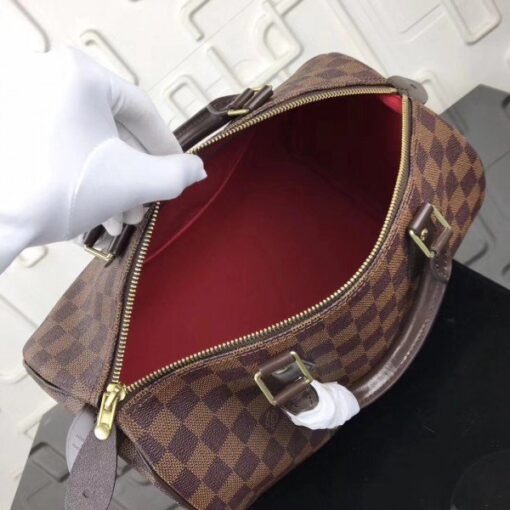 Replica Louis Vuitton Speedy 30 Bag Damier Ebene N41364 BLV112 8