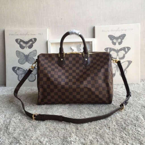 Replica Louis Vuitton Speedy Bandouli??re 35 Damier Ebene N41366 BLV111 2