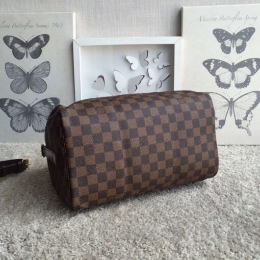 Replica Louis Vuitton Speedy Bandouli??re 30 Damier Ebene N41367 BLV110 3