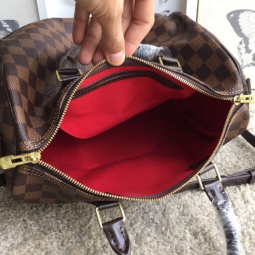 Replica Louis Vuitton Speedy Bandouli??re 30 Damier Ebene N41367 BLV110 8