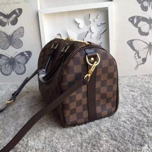 Replica Louis Vuitton Speedy Bandouli??re 25 Damier Ebene N41368 BLV109 4