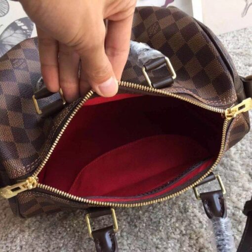 Replica Louis Vuitton Speedy Bandouli??re 25 Damier Ebene N41368 BLV109 8