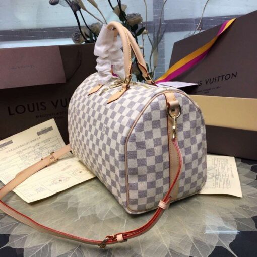 Replica Louis Vuitton Speedy Bandouli??re 35 Bag Damier Azur N41372 BLV054 3