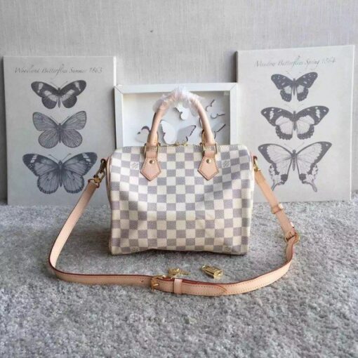 Replica Louis Vuitton Speedy Bandouli??re 25 Bag Damier Azur N41374 BLV052 2