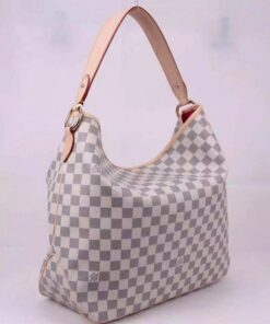 Replica Louis Vuitton Delightful MM Bag Damier Azur N41448 BLV062 2