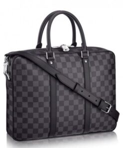 Replica Louis Vuitton Porte Documents Voyage PM Damier Graphite N41478 BLV866