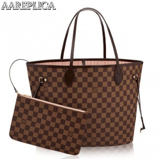 Replica Louis Vuitton Neverfull MM Bag Damier Ebene N41603 BLV105