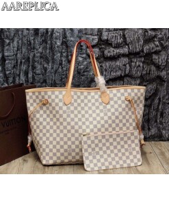 Replica Louis Vuitton Neverfull GM Bag Damier Azur N41604 BLV069 2