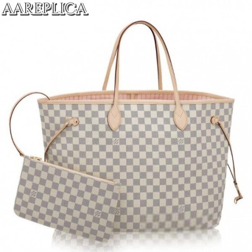 Replica Louis Vuitton Neverfull GM Bag Damier Azur N41604 BLV069