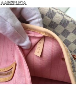 Replica Louis Vuitton Neverfull MM Bag Damier Azur N41605 BLV068 2