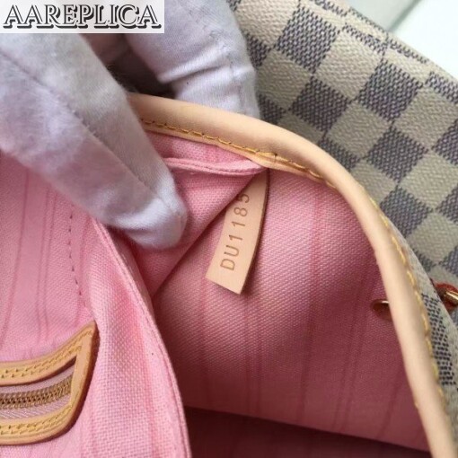 Replica Louis Vuitton Neverfull MM Bag Damier Azur N41605 BLV068 2