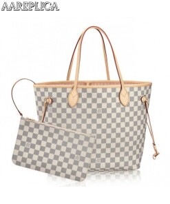 Replica Louis Vuitton Neverfull MM Bag Damier Azur N41605 BLV068