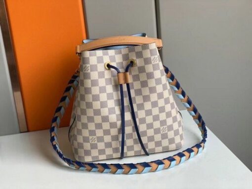 Replica Louis Vuitton Damier Azur NeoNoe MM With Braided Strap N50042 BLV044 2