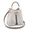 Replica Louis Vuitton Damier Azur Neverfull MM Bag With Braided Strap N50047 BLV043 12