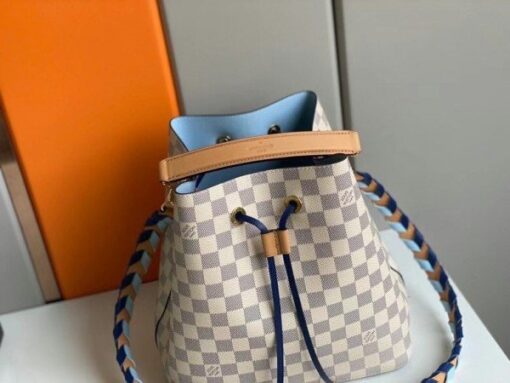 Replica Louis Vuitton Damier Azur NeoNoe MM With Braided Strap N50042 BLV044 3