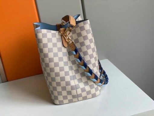 Replica Louis Vuitton Damier Azur NeoNoe MM With Braided Strap N50042 BLV044 5