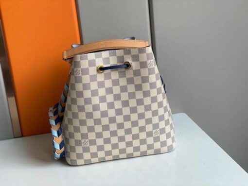 Replica Louis Vuitton Damier Azur NeoNoe MM With Braided Strap N50042 BLV044 7