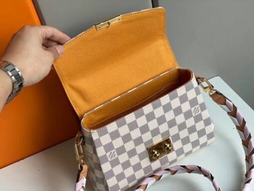 Replica Louis Vuitton Damier Azur Croisette Bag With Braided Strap N50053 BLV042 9