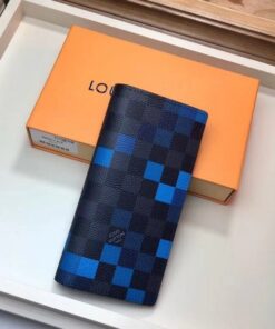 Replica Louis Vuitton Brazza Wallet Damier Graphite Pixel N60162 BLV1033 2