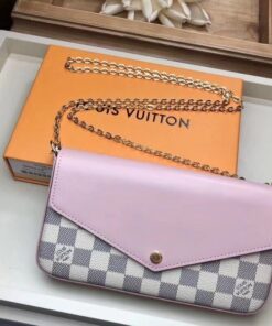 Replica Louis Vuitton Pochette Felicie Damier Azur N60235 BLV034 2