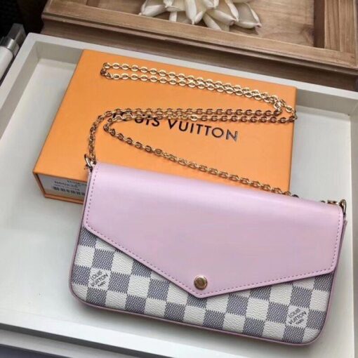 Replica Louis Vuitton Pochette Felicie Damier Azur N60235 BLV034 2